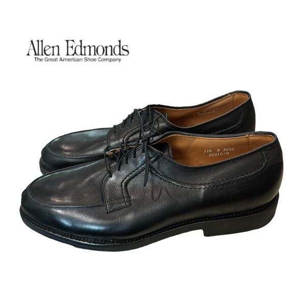New Allen Edmonds Stockbridge Black Leather Lace-up Oxford Dress Shoes 11  11D main image 8